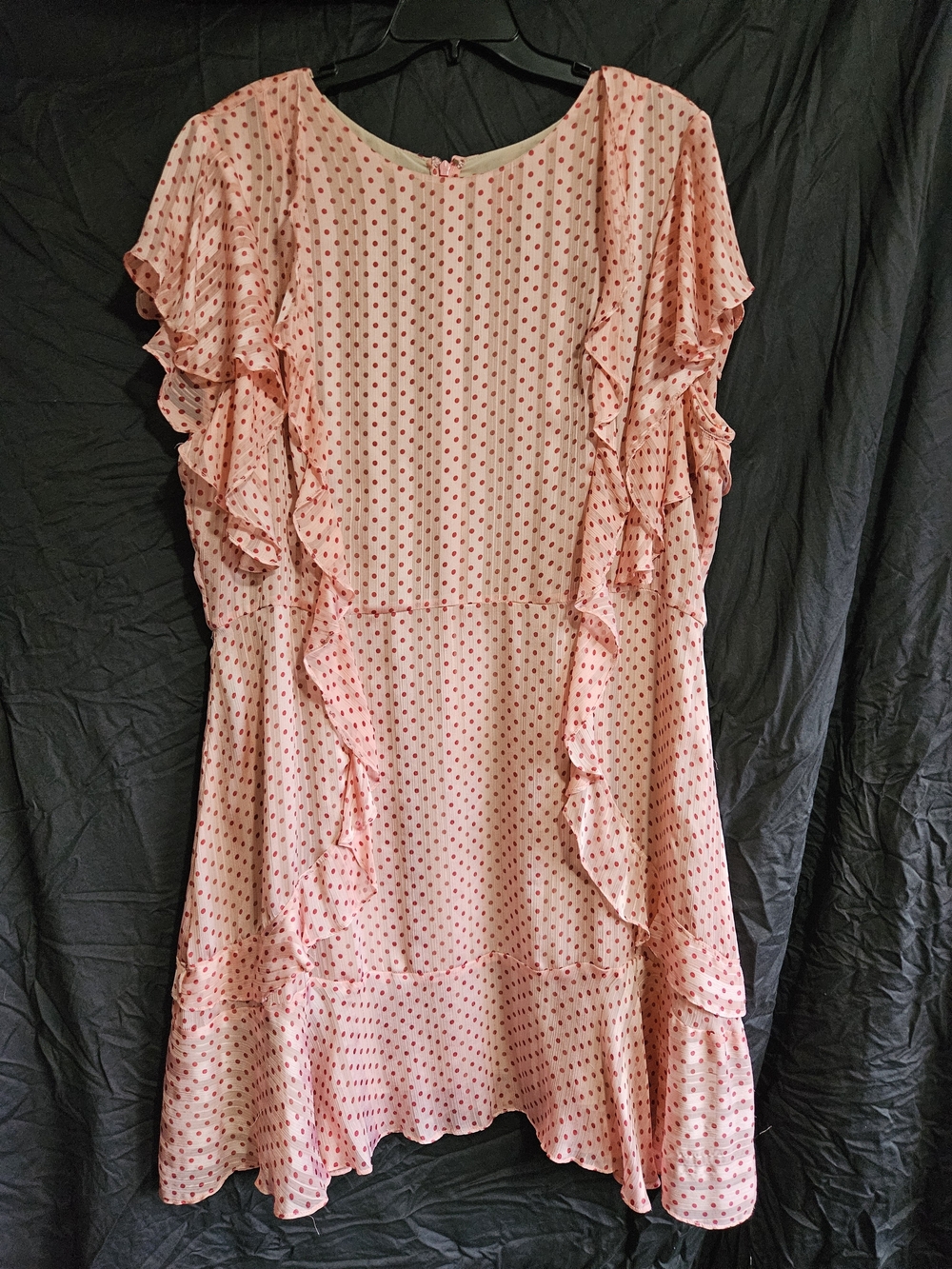 ML Monique Lhuillier- Pink Polka Dress Size 22